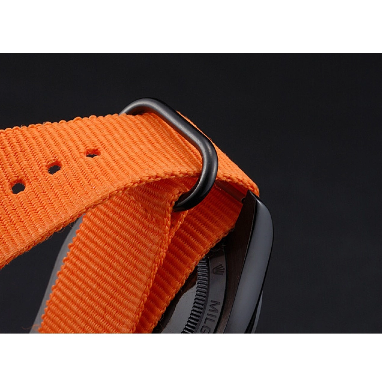 Rolex copies cheap 622003 Milgauss Rolex Strap Nylon Bamford Orange 0723